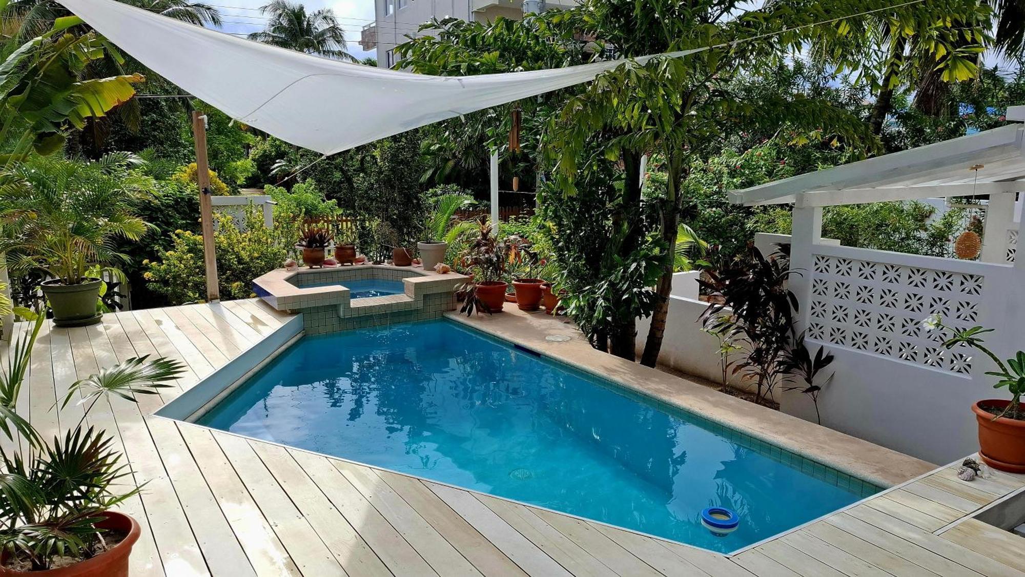 Amanda'S Place Green Studio - Pool And Tropical Garden Caye Caulker Exterior foto